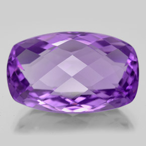 Ametista naturale viola da 18,21 ct, taglio a cuscino, VVS-VS