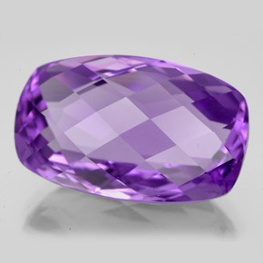 Ametista naturale viola da 18,21 ct, taglio a cuscino, VVS-VS
