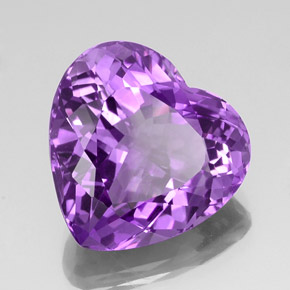 Ametista naturale viola da 20,85 ct, a forma di cuore, VVS-VS