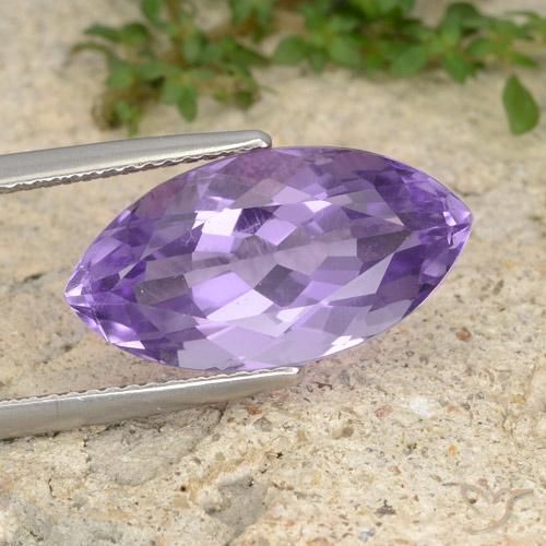 7.27ct Naturale Deep Iris Violetta Ametista, Taglio marquise, VS