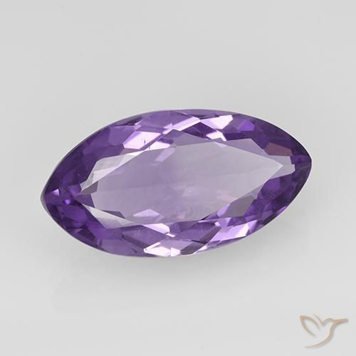 Ametista Viola medio naturale da 5.94 ct, Taglio marquise, VS