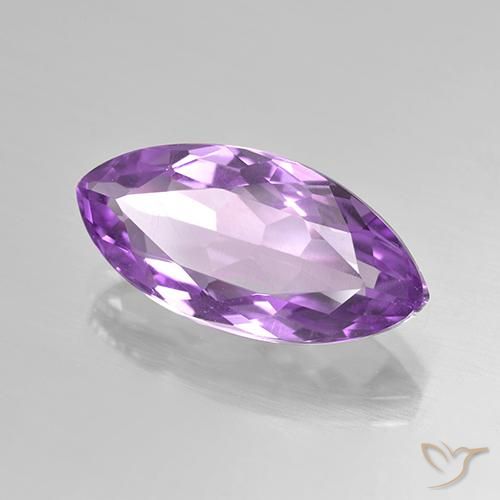 Ametista Viola violaceo intenso naturale da 5.79 ct, Taglio marquise, VS