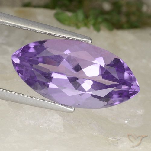 6.53ct Naturale Viola medio Ametista, Taglio marquise, VS