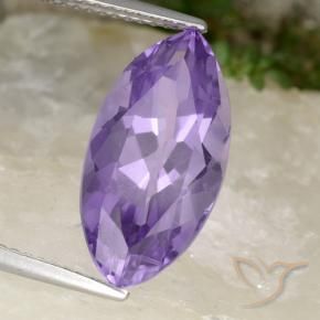 Ametista Viola medio naturale da 6.53 ct, Taglio marquise, VS