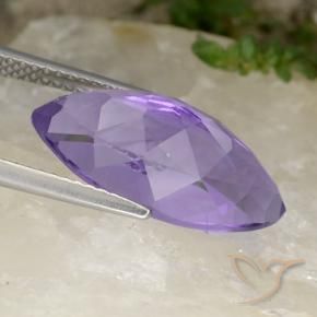 Ametista Viola medio naturale da 6.53 ct, Taglio marquise, VS