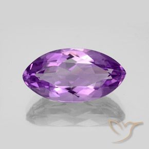 6.54ct Naturale viola vivido Ametista, Taglio marquise, VS