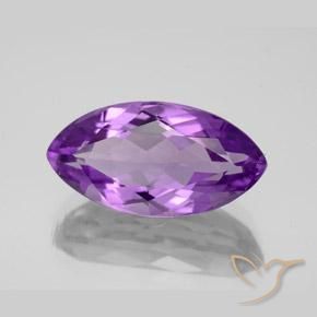 Ametista Viola medio naturale da 6.44 ct, Taglio marquise, VS