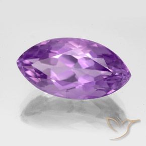 Ametista viola vivido naturale da 7.45 ct, Taglio marquise, VVS-VS