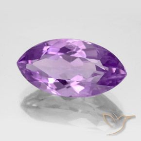 Ametista Viola violaceo medio naturale da 7.04 ct, Taglio marquise, VVS-VS