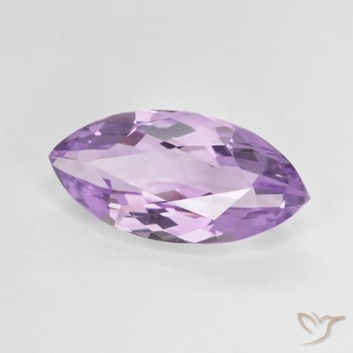 Ametista Viola medio naturale da 5.48 ct, Taglio marquise, VS