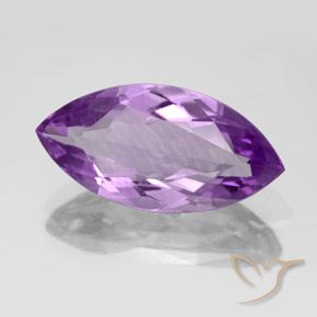 Ametista Viola violaceo medio naturale da 6.53 ct, Taglio marquise, VS