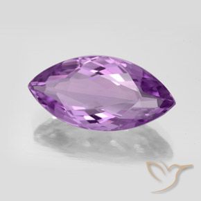 Ametista Viola violaceo medio naturale da 7.16 ct, Taglio marquise, VVS-VS