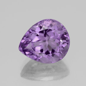 Ametista Viola naturale da 4.45 ct, Forma a pera, VVS-VS
