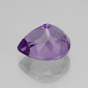 Ametista Viola naturale da 4.45 ct, Forma a pera, VVS-VS