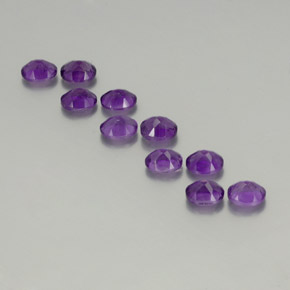 Gemme di Ametista Viola Intenso naturale da 3.52 ct, Taglio ovale, VS