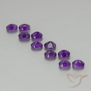 Gemme di Ametista viola vivido naturale da 3.83 ct, Ovale, VS