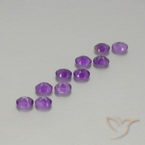 Gemme di Ametista Viola Intenso naturale da 3.67 ct, Ovale, VS