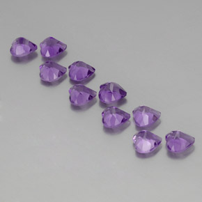 Gemme di Ametista Viola Intenso naturale da 7.37 ct, A forma di cuore, VS