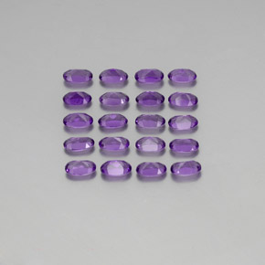 Gemme di ametista viola vivido naturale da 4,34 ct, taglio ovale, VVS-VS