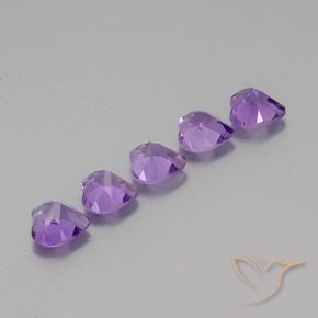 Gemme di Ametista viola vivido naturale da 3.52 ct, Cuore, VVS-VS