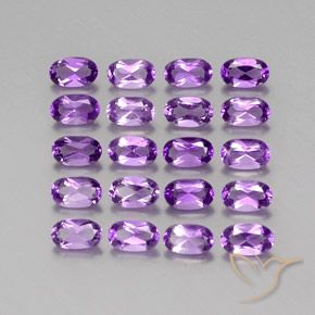 Gemme di Ametista violaceo naturale da 4.38 ct, Ovale, VVS-VS