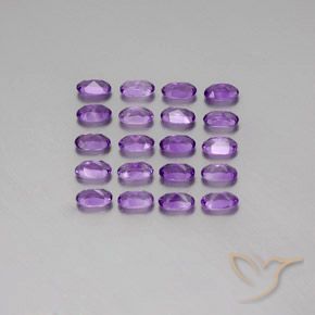 Gemme di Ametista violaceo naturale da 4.38 ct, Ovale, VVS-VS
