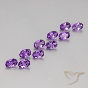Gemme di Ametista violaceo naturale da 3.88 ct, Ovale, VVS-VS