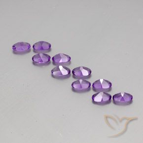 Gemme di Ametista violaceo naturale da 3.88 ct, Ovale, VVS-VS