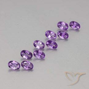 Gemme di Ametista violaceo naturale da 4.02 ct, Ovale, VVS-VS