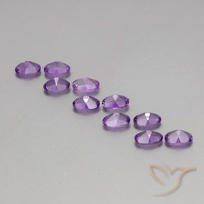 Gemme di Ametista violaceo naturale da 4.02 ct, Ovale, VVS-VS