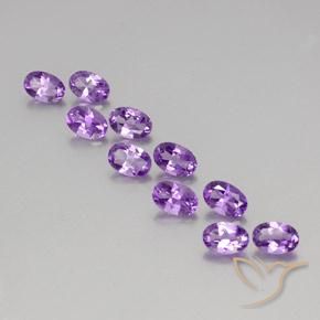 4.11ctw Naturale violaceo Ametista, Ovale, VVS-VS