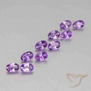 Gemme di Ametista violaceo naturale da 4.11 ct, Ovale, VVS-VS
