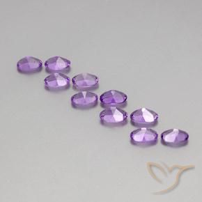 Gemme di Ametista violaceo naturale da 4.11 ct, Ovale, VVS-VS