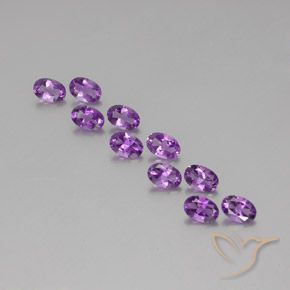 Gemme di Ametista Viola violaceo intenso naturale da 3.90 ct, Ovale, VVS-VS