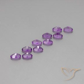 Gemme di Ametista Viola violaceo intenso naturale da 3.90 ct, Ovale, VVS-VS