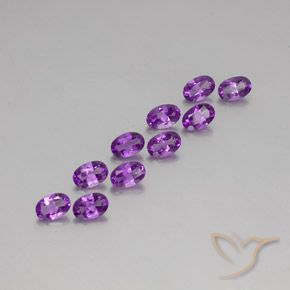 4.09ctw Naturale Viola violaceo medio Ametista, Ovale, VVS-VS