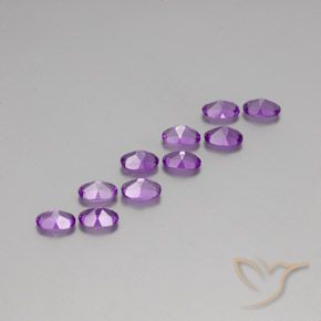 Gemme di Ametista Viola violaceo medio naturale da 4.09 ct, Ovale, VVS-VS