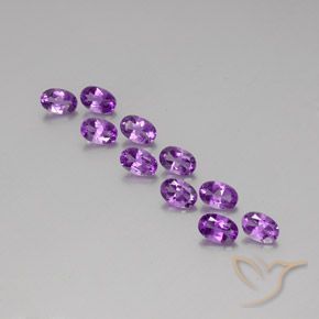4.00ctw Naturale Viola violaceo intenso Ametista, Ovale, VVS-VS