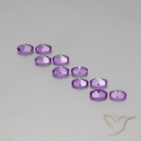 Gemme di Ametista Viola violaceo intenso naturale da 4.00 ct, Ovale, VVS-VS