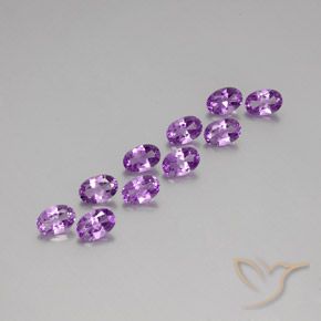 4.00ctw Naturale violaceo Ametista, Ovale, VS