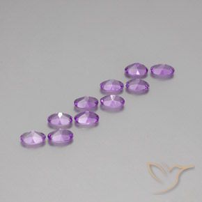 Gemme di Ametista violaceo naturale da 4.00 ct, Ovale, VS