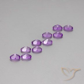 Gemme di Ametista Viola violaceo intenso naturale da 4.07 ct, Ovale, VVS-VS
