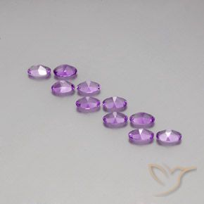 Gemme di Ametista Viola violaceo intenso naturale da 3.77 ct, Ovale, VS