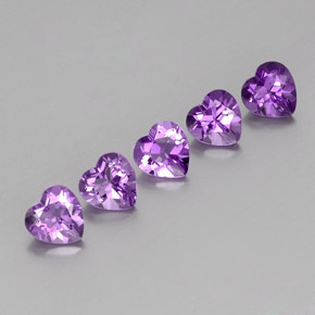 Gemme di Ametista Viola violaceo medio naturale da 3.60 ct, A forma di cuore, VVS-VS