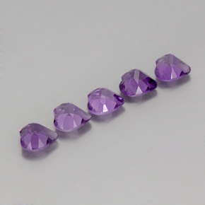 Gemme di Ametista Viola violaceo medio naturale da 3.60 ct, A forma di cuore, VVS-VS