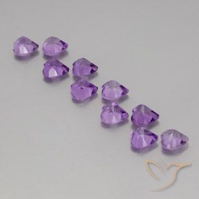 Gemme di Ametista violaceo naturale da 7.36 ct, Cuore, VVS-VS