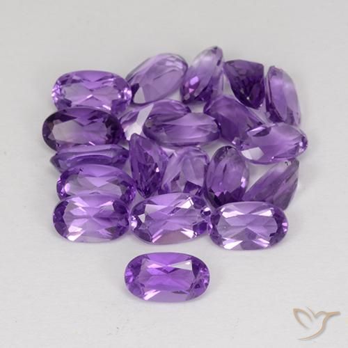 4.25ctw Naturale Viola medio Ametista, Ovale, VS