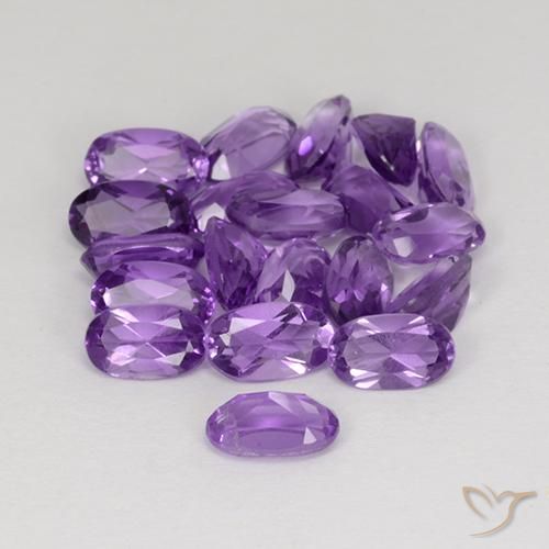 Gemme di Ametista Viola medio naturale da 4.25 ct, Ovale, VS
