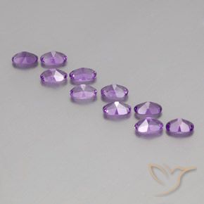 Gemme di Ametista Viola violaceo medio naturale da 3.99 ct, Ovale, VVS-VS