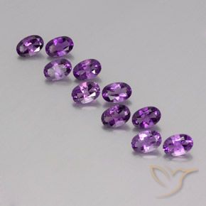 4.11ctw Naturale Viola medio-scuro Ametista, Ovale, VVS-VS